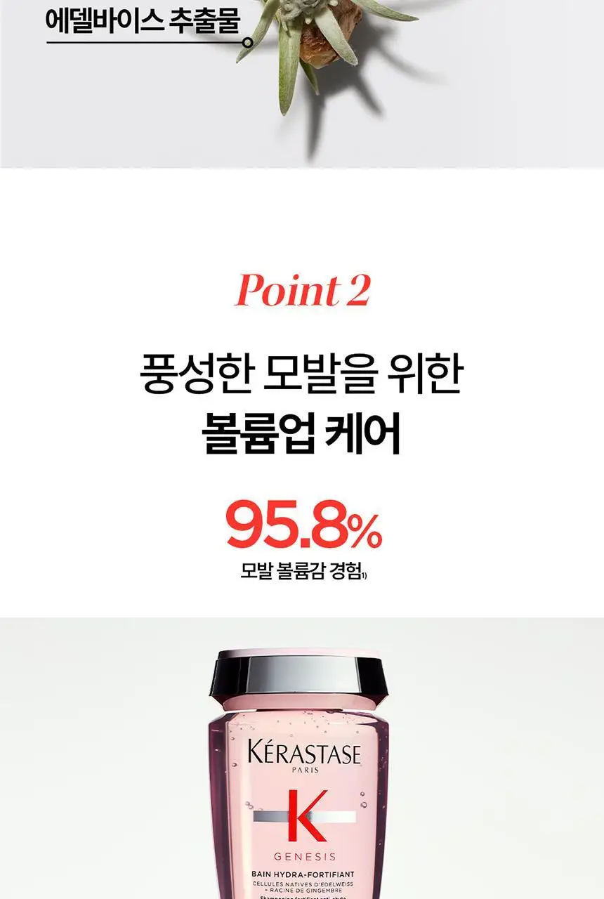 [얇은 모발용][새싹케어] 케라스타즈 제네시스 새싹샴푸 리필 500ml 상세페이지 8